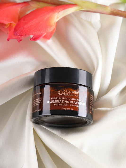Kumkumadi & Donkey Illuminating Clay Mask with Niacinamide + Vitamin C 50g