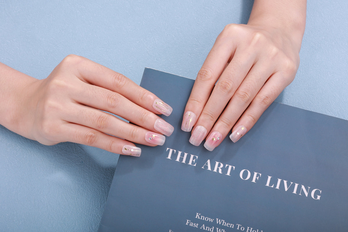 UV-FREE Gel Nail Stickers – Kayacık | 22 Strips