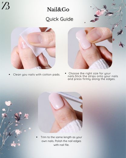 UV-FREE Gel Nail Stickers – Koln | 22 Strips