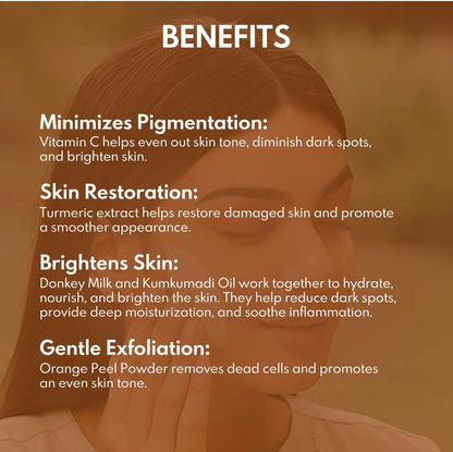 Kumkumadi & Donkey Illuminating Clay Mask with Niacinamide + Vitamin C