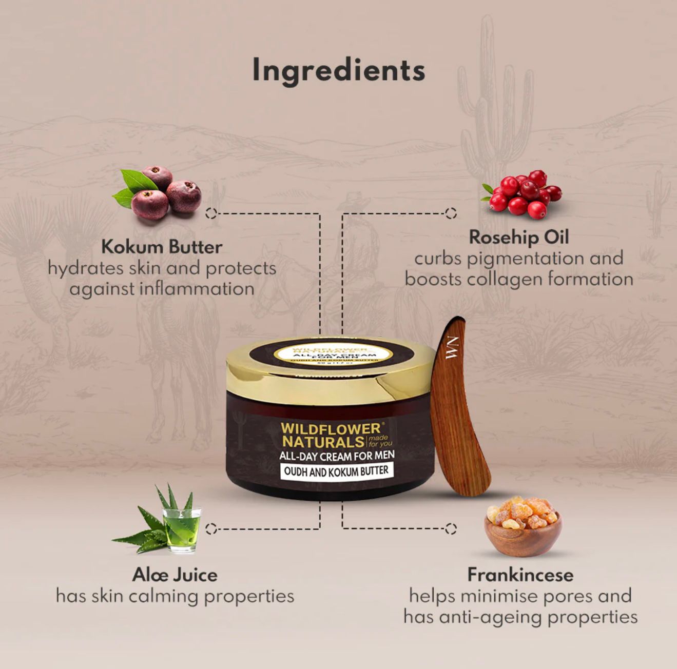 All-Day Cream for Men with Oudh and Kokum Butter