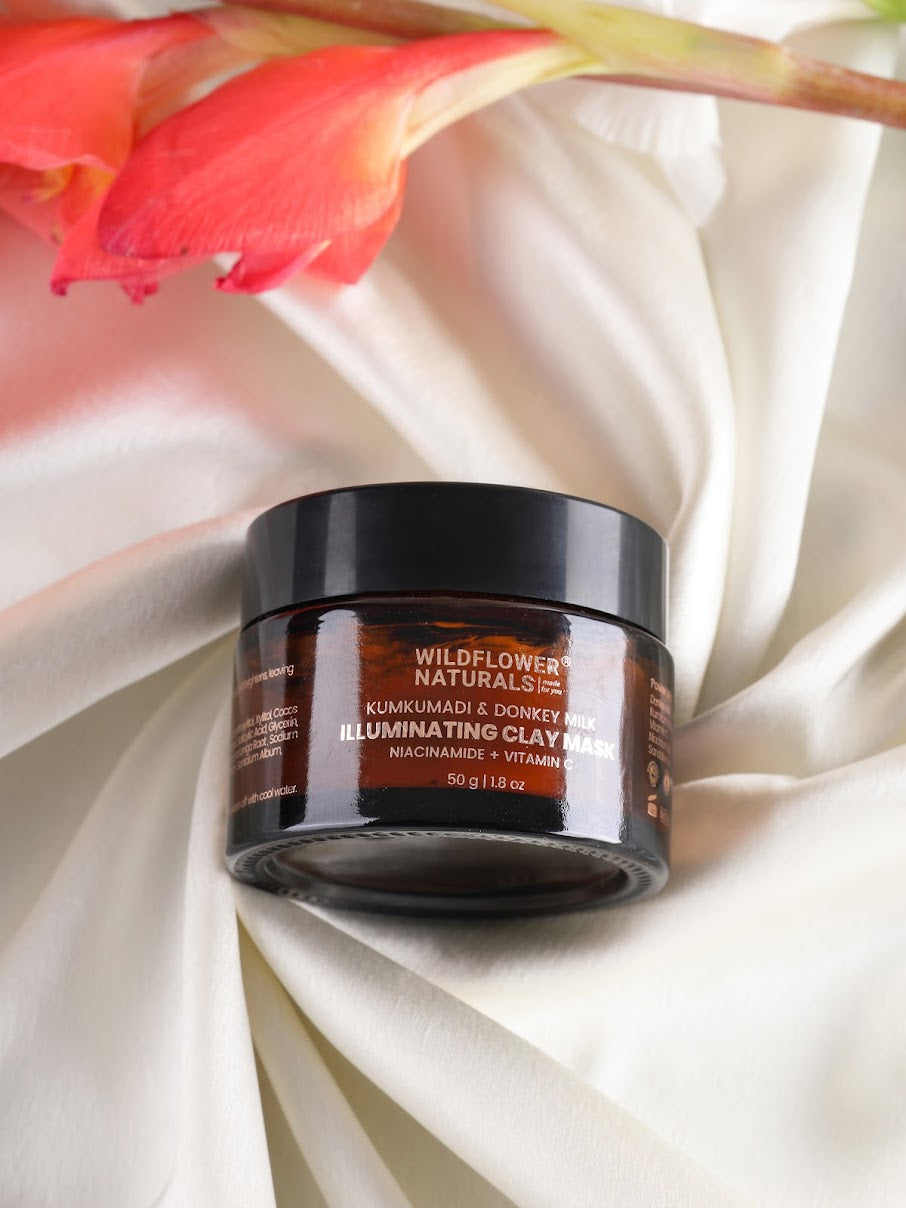 Kumkumadi & Donkey Illuminating Clay Mask with Niacinamide + Vitamin C 50g