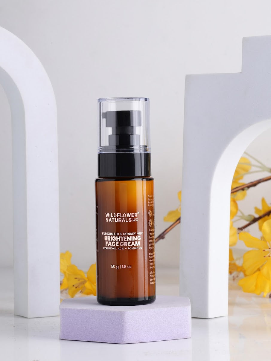 Kumkumadi & Donkey Milk Brightening Face Cream with Hyaluronic acid + Rosehip oil 50g