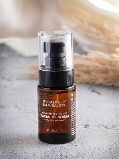 Kumkumadi & Rosehip Facial Oil Serum with Jojoba oil + Moringa oil 35ml