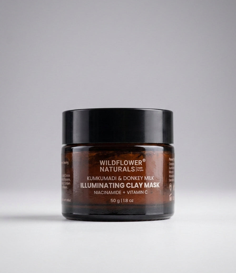 Kumkumadi & Donkey Illuminating Clay Mask with Niacinamide + Vitamin C 50g