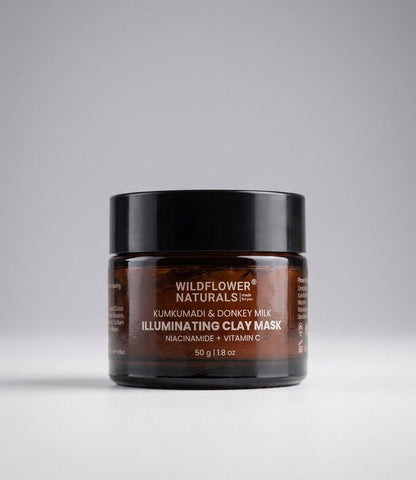 Kumkumadi & Donkey Illuminating Clay Mask with Niacinamide + Vitamin C 50g