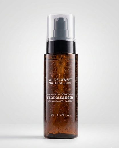 Kumkumadi + Donkey Milk Face Cleanser with Niacinamide & Saffron 100ml
