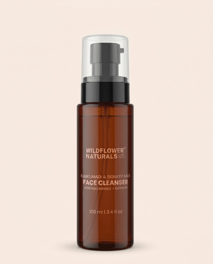 Kumkumadi + Donkey Milk Face Cleanser with Niacinamide & Saffron 100ml