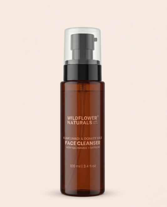 Kumkumadi + Donkey Milk Face Cleanser with Niacinamide & Saffron 100ml