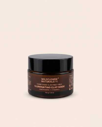 Kumkumadi & Donkey Illuminating Clay Mask with Niacinamide + Vitamin C 50g