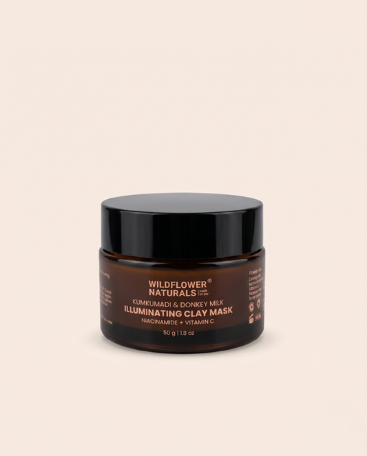 Kumkumadi & Donkey Illuminating Clay Mask with Niacinamide + Vitamin C 50g