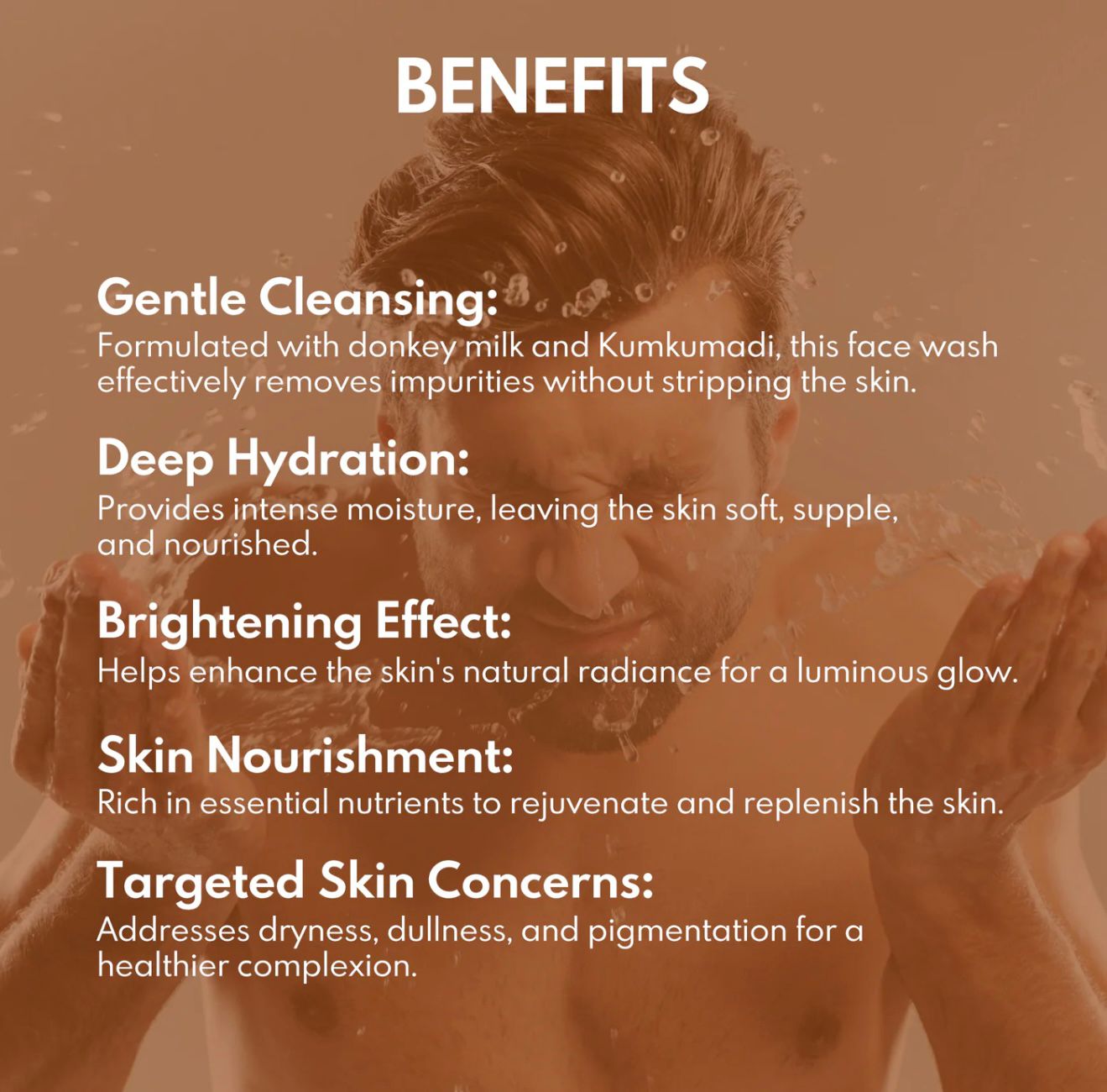 Kumkumadi + Donkey Milk Face Cleanser with Niacinamide & Saffron