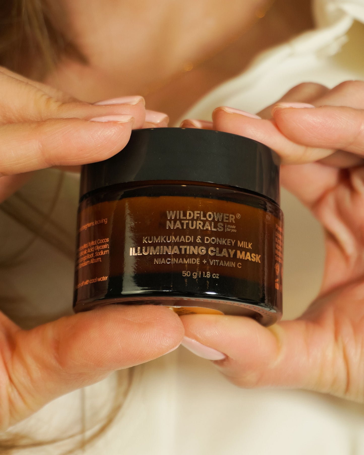 Kumkumadi & Donkey Illuminating Clay Mask with Niacinamide + Vitamin C 50g